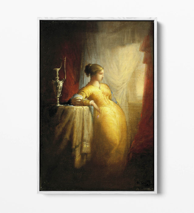 Canvas Wall Art | At The Window By William Rimmer - Handmade Float Effect Print