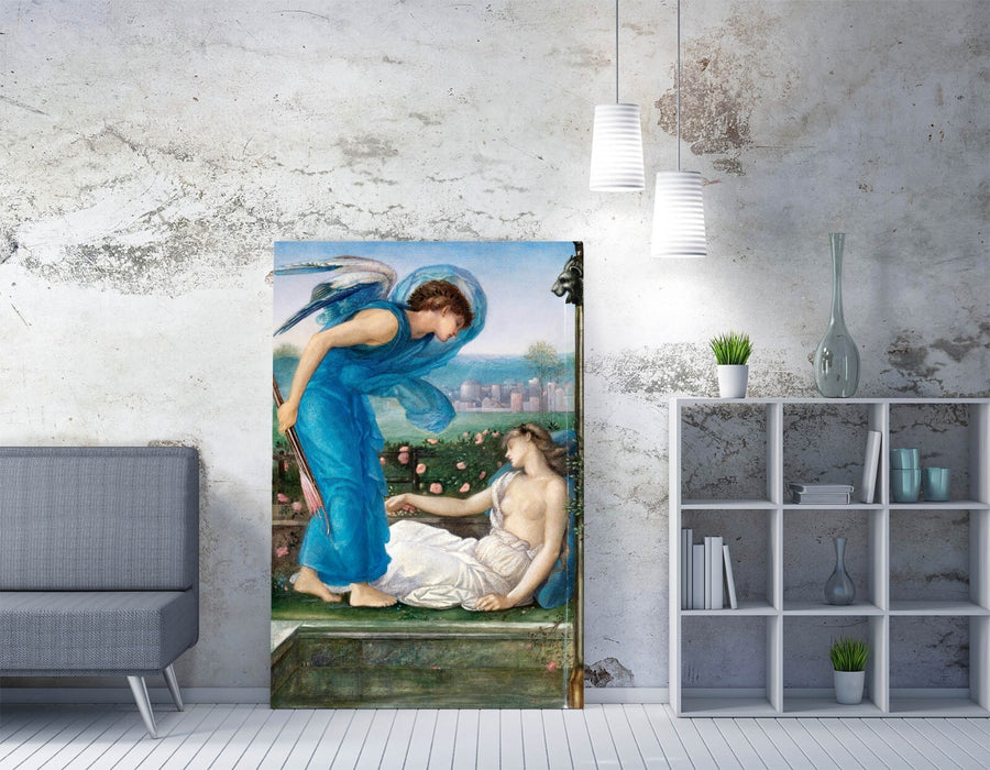 Canvas Wall Art – Cupid and Psyche Print by Edward Burne-Jones | Handmade Ready to Hang