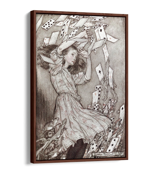 LEWIS CARROLL, ALICE'S ADVENTURES IN WONDERLAND -FLOAT EFFECT CANVAS ART PRINT