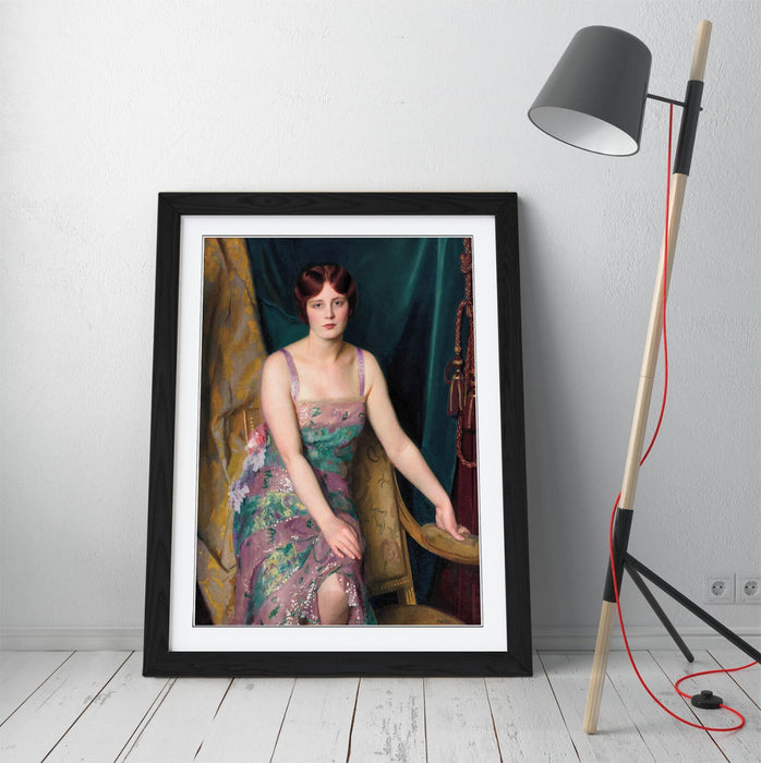 Framed Wall Art - William McGregor Paxton Glitter Painting Print UK Handmade