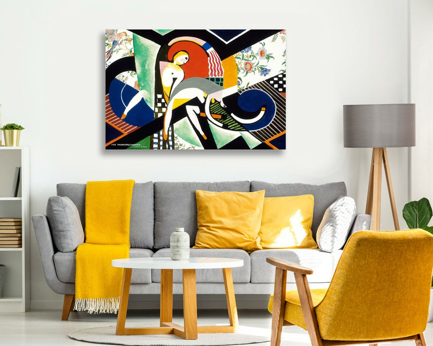 Abstract Canvas Wall Art – Thunder Storm Artwork | Framed Canvas Print Ready to Hang
