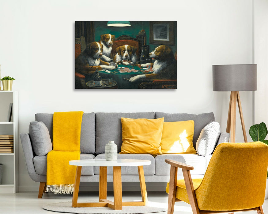 Dogs Playing Cards Poker Game CANVAS WALL ART PRINT PAINTING HOME PUB Coolidge