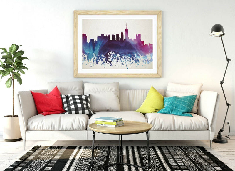 New York City Skyline Art – Framed Wall Art with Urban Splash Artwork