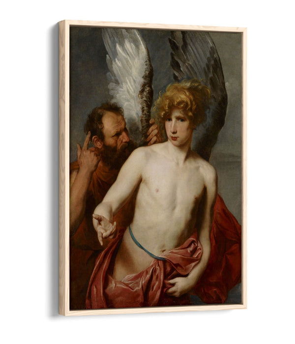 Float Effect Canvas Art – Premium Van Dyck Daedalus & Icarus Wall Print
