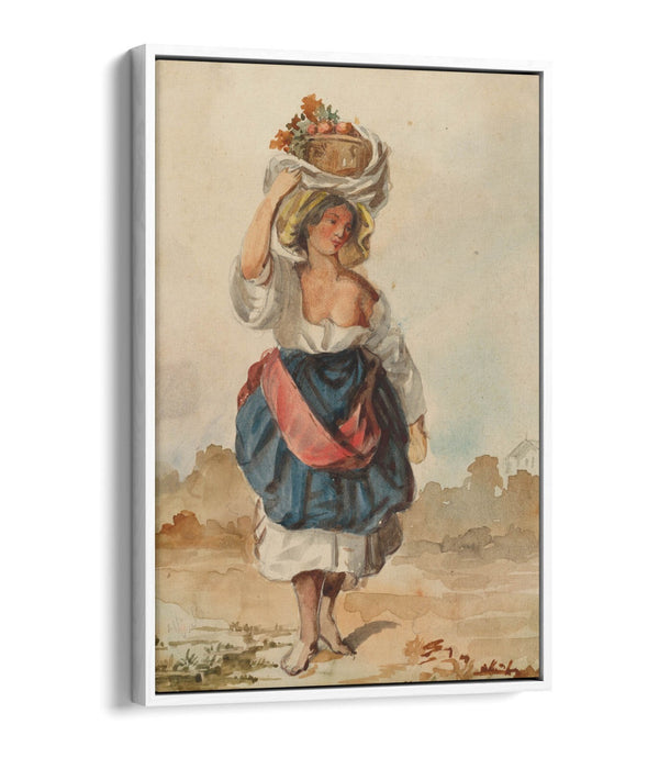 VOJTECH KLIMKOVIC, A WOMAN FROM ITALY -FLOAT EFFECT CANVAS WALL ART PRINT