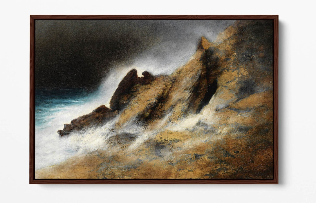Canvas Wall Art Print – Stormy Sea Painting on Premium Float Effect Canvas