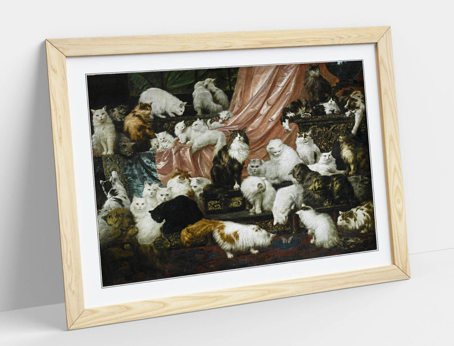 Framed Wall Art Featuring Carl Kahler Painting - My Wife's Lovers Print, Ready to Hang