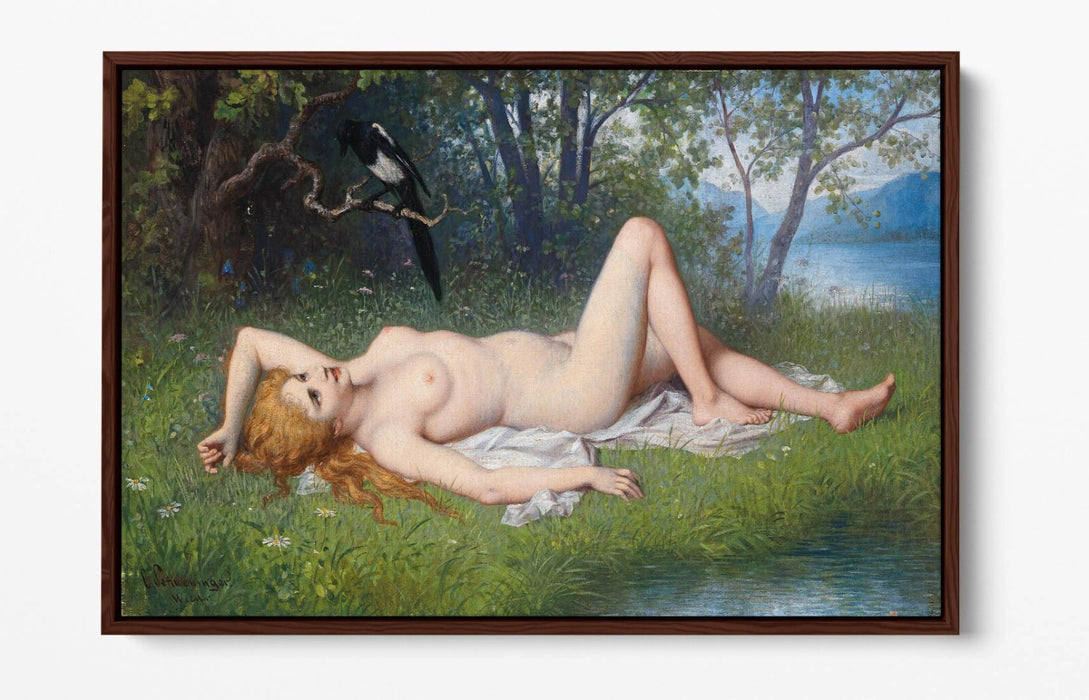 CARL SCHWENINGER, MAGPIE -FLOAT EFFECT CANVAS WALL ART PRINT