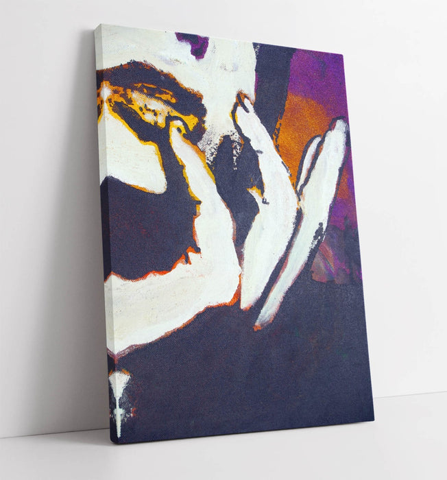 Canvas Wall Art - Woman Lips Abstract Graffiti Style Modern Wall Artwork Print