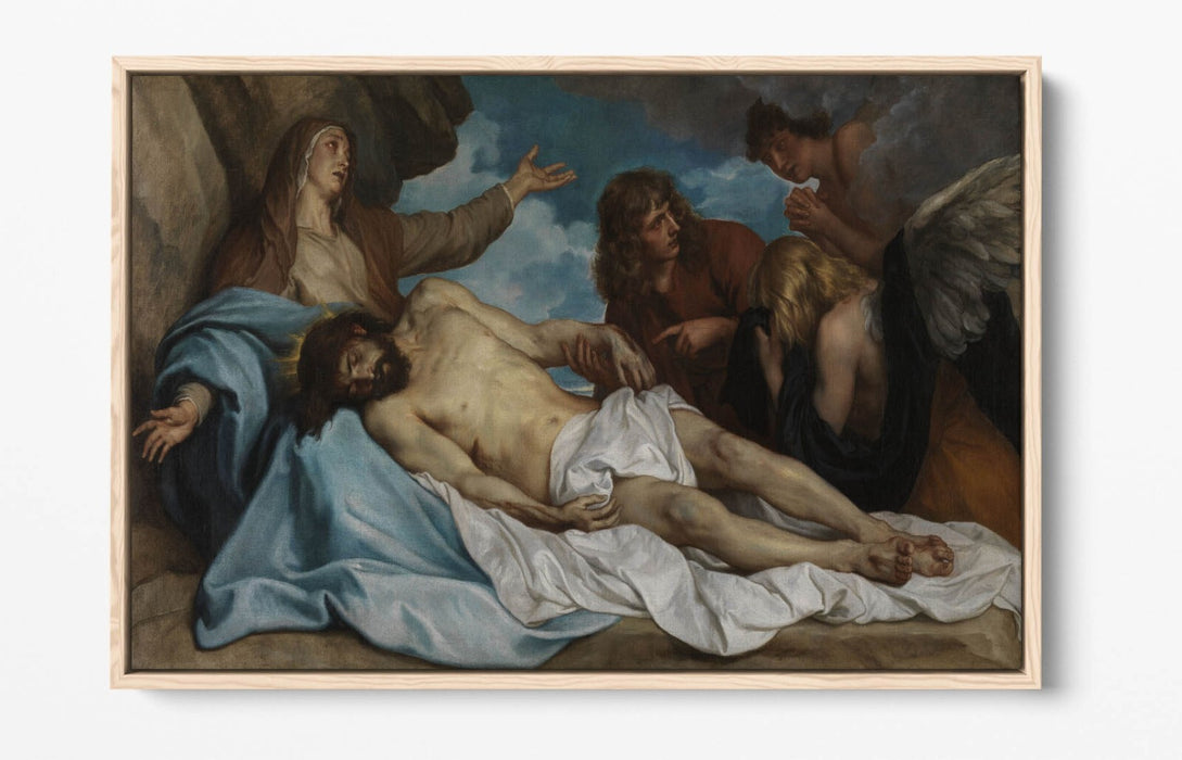 ANTHONY VAN DYCK, LAMENTATION OF CHRIST -FLOAT EFFECT CANVAS WALL ART PRINT