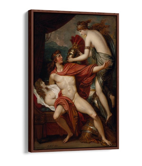 BENJAMIN WEST, THETIS BRINGING ARMOR TO ACHILLES -FLOAT EFFECT CANVAS ART PRINT
