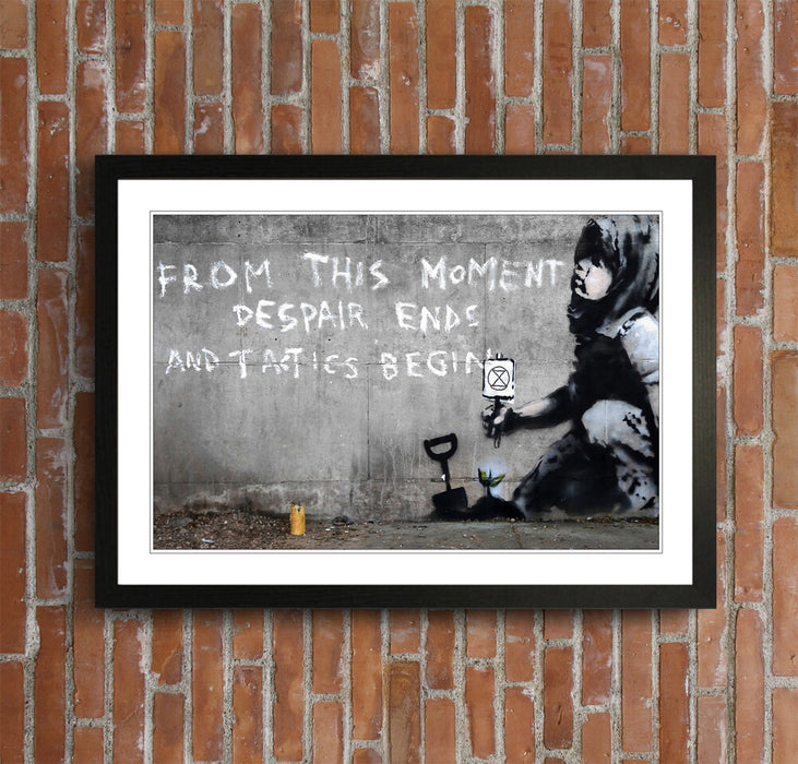 Banksy Framed Art – Extinction Rebellion Poster | Urban Street Art Print