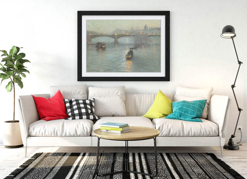 Framed Wall Art - L. Birge Harrison Evening On The Seine Poster Print UK Made