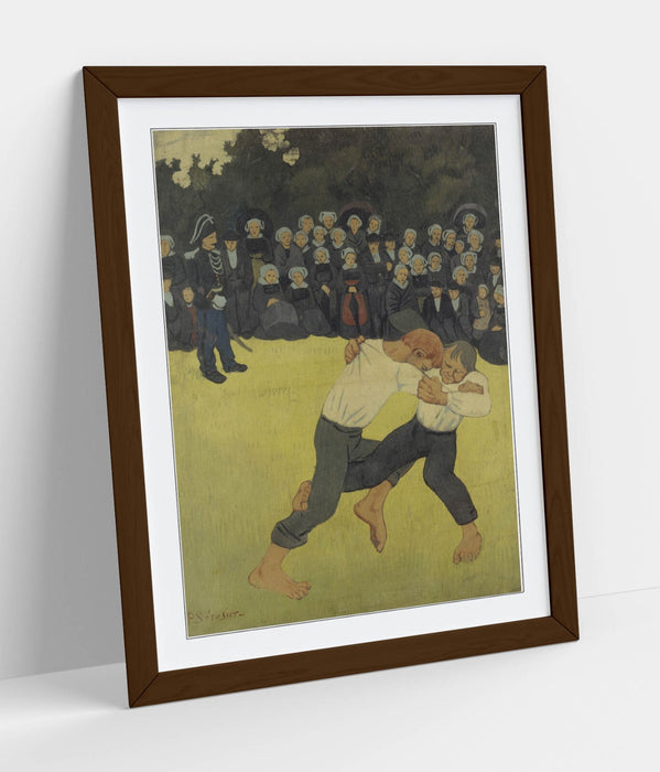 Framed Wall Art Poster Featuring Paul Serusier Breton Wrestling | Ready to Hang, UK Handmade