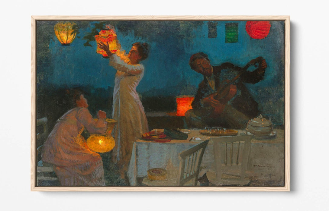 Float Effect Canvas Art - Lantern Studies Print on 30mm Deep Frame with Scratch Resistant Finish