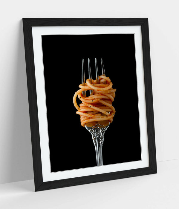 Framed Poster Art - Handmade UK Kitchen Wall Decor With Wood Grain Frame