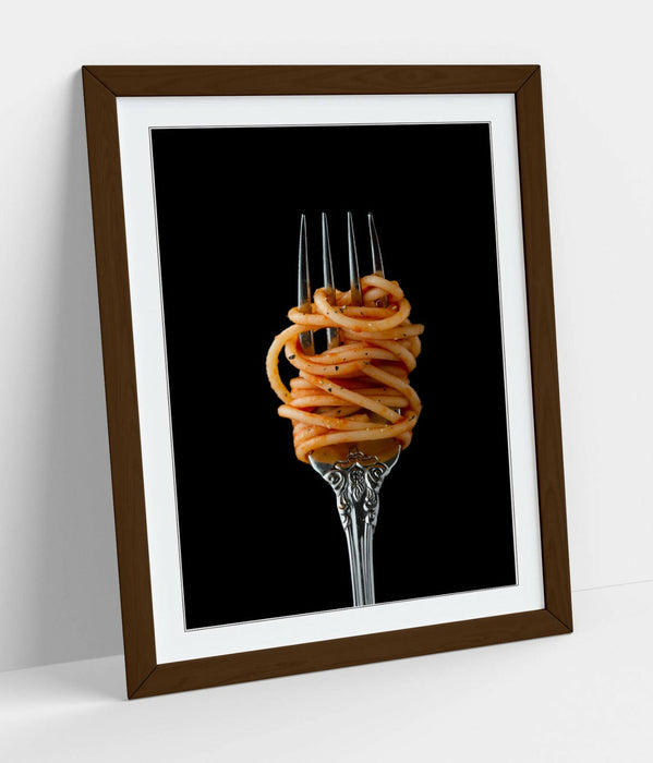Framed Poster Art - Handmade UK Kitchen Wall Decor With Wood Grain Frame