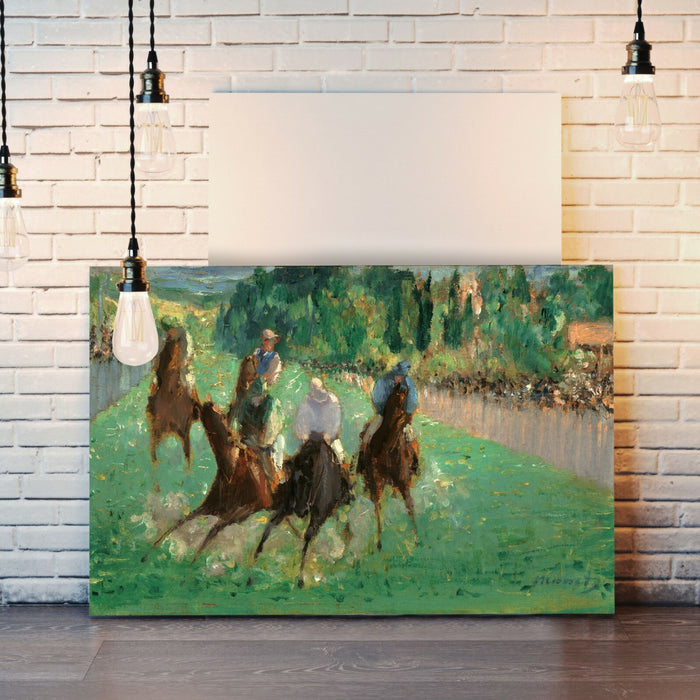 Canvas Wall Art - Edouard Manet At the Races Artwork | Premium Horse Racing Print