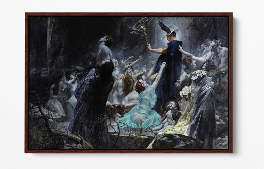 Float Effect Canvas - Souls At The Acheron Premium Wall Art Print With Custom MDF Frame