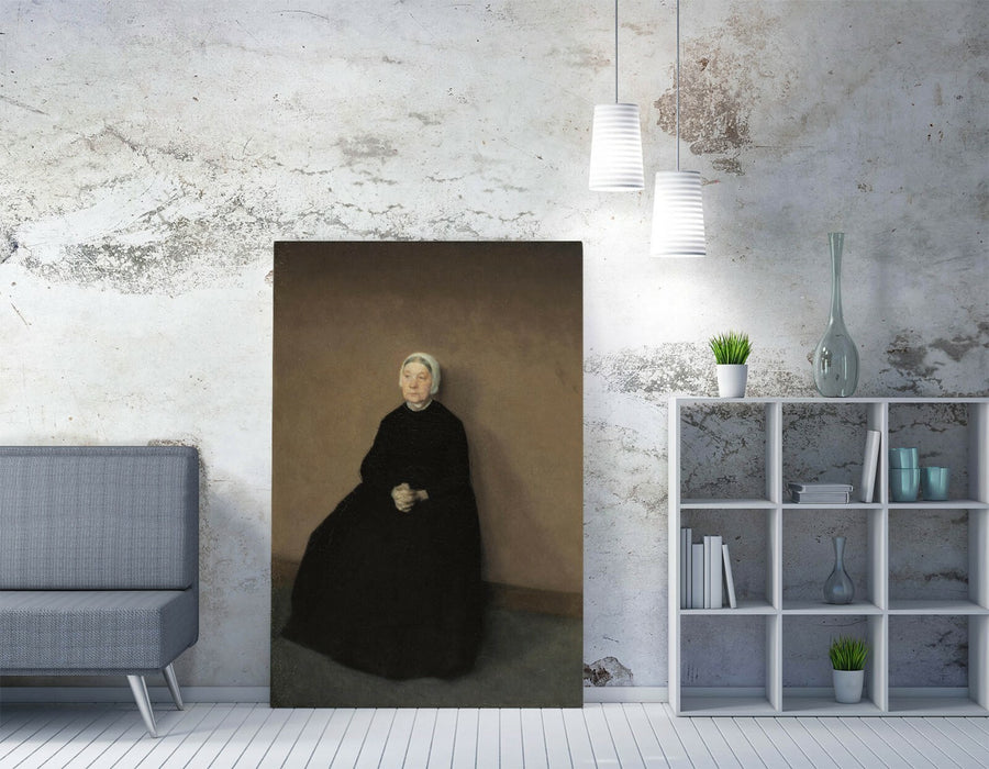 Canvas Wall Art - Vilhelm Hammershoi Old Woman | Premium Handmade UK Artwork