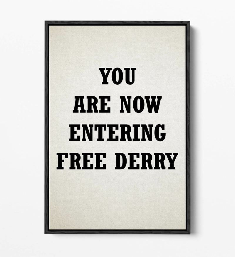 Float Effect Canvas Art – Handmade Derry Print | Vibrant Wall Decor UK