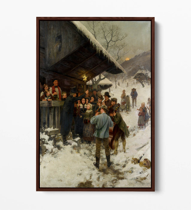 HANS BACHMANN, A CHRISTMAS CAROL IN LUCERNE -FLOAT EFFECT CANVAS WALL ART PRINT