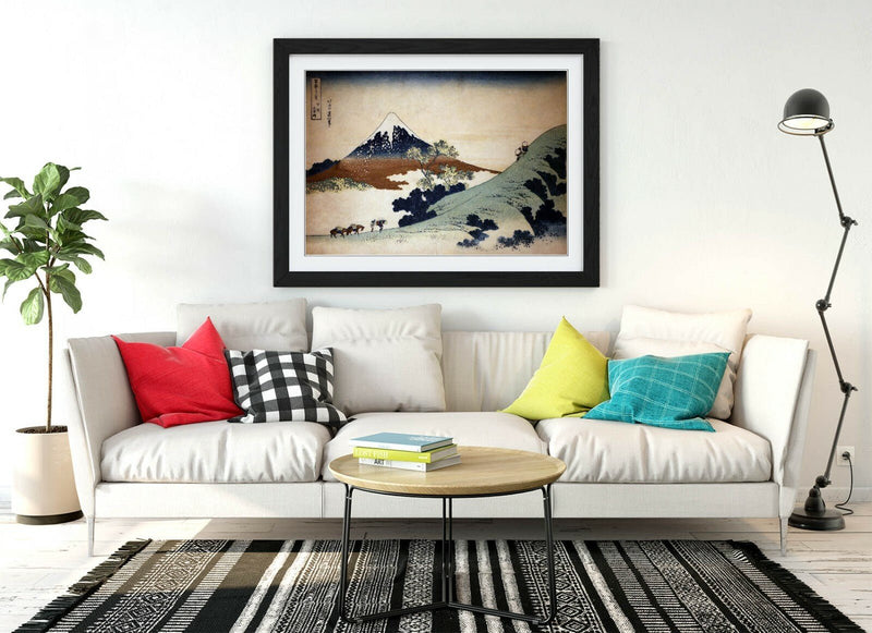 Framed Art Poster – Mount Fuji Artwork With Natural Wood Frame & Matte Paper Print