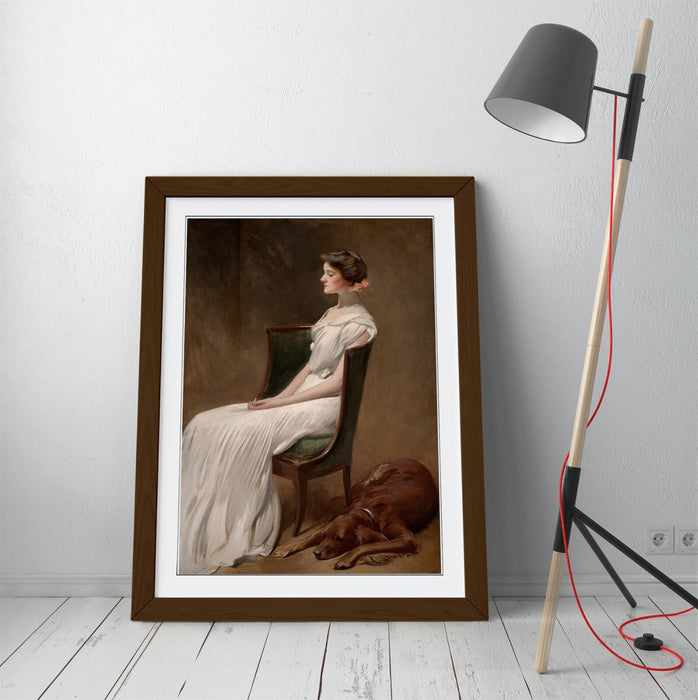 Framed Art Poster - John White Alexander Print with Woodgrain Frame | Handmade Wall Art