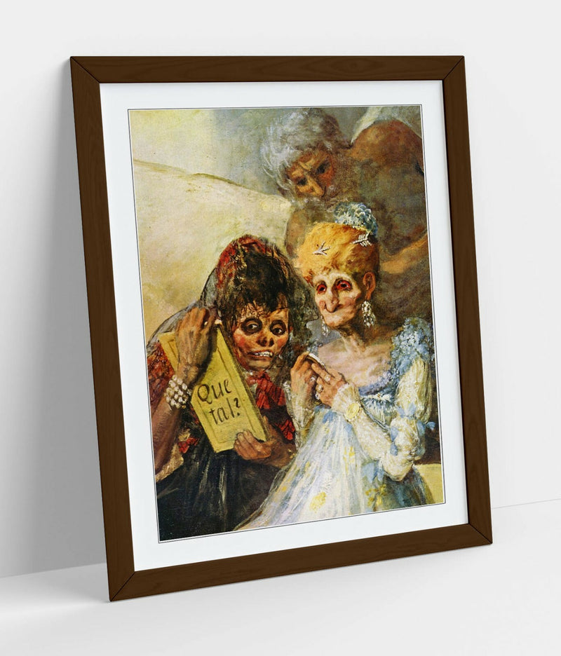 Framed Art Poster - Francisco Goya Wall Art Print With Natural Wood Frame