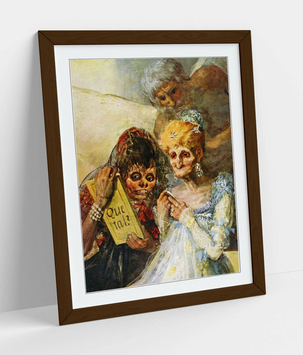 Framed Art Poster - Francisco Goya Wall Art Print With Natural Wood Frame