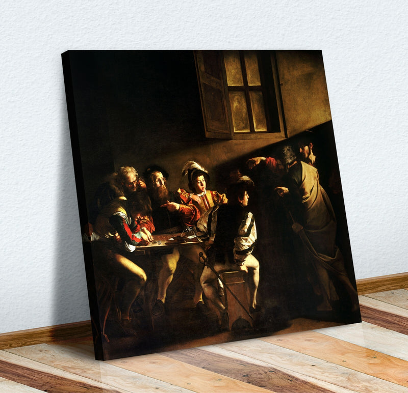 Saint Matthew Canvas Art – Caravaggio Painting Print | Premium Varnish Finish