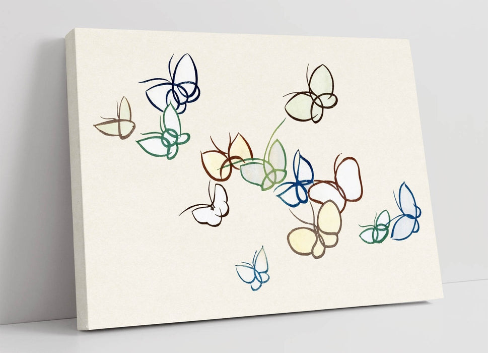 Canvas Wall Art - Kamisaka Sekka One Thousand Butterflies Print | Premium Varnish Coating