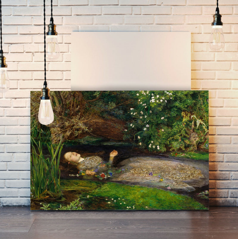 Canvas Wall Art - John Everett Millais Ophelia Framed Print With Premium Varnish Finish