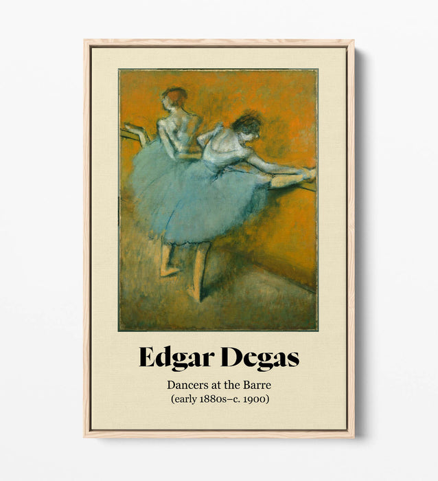 EDGAR DEGAS, DANCERS AT THE BARRE POSTER -FLOAT EFFECT CANVAS WALL ART PIC PRINT