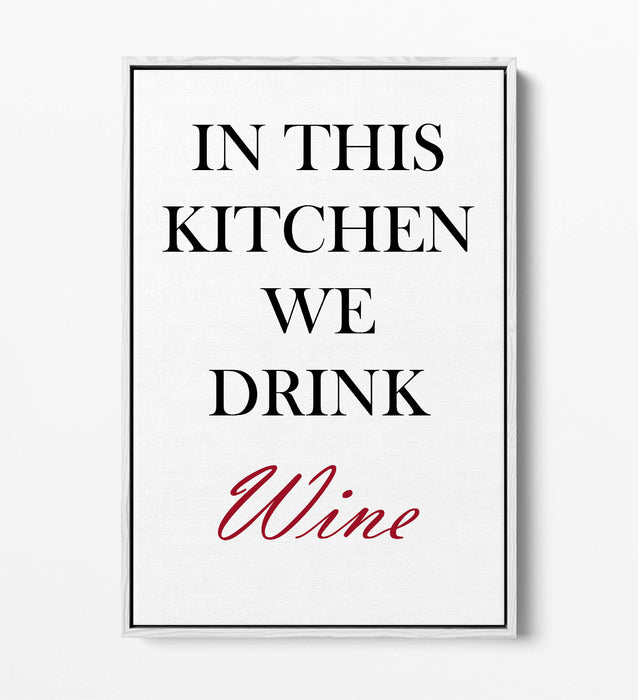 "KITCHEN IS THE HEART OF THE HOME" QUOTE SLOGAN -FLOAT EFFECT CANVAS ART PRINT