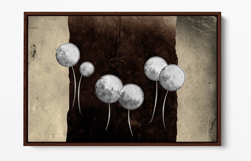 Dandelion Canvas Art - Abstract Flower Art Float Effect Canvas Wall Decor