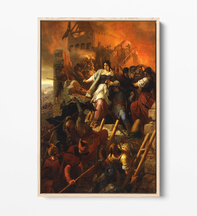 BERTALAN SZEKELY, THE WOMEN OF EGER -FLOAT EFFECT CANVAS WALL ART PIC PRINT