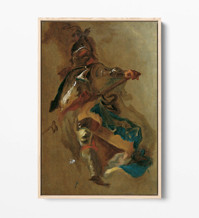 Float Effect Canvas Art – Franz Maulbertsch Standing Commander Print on Premium 30mm Frame