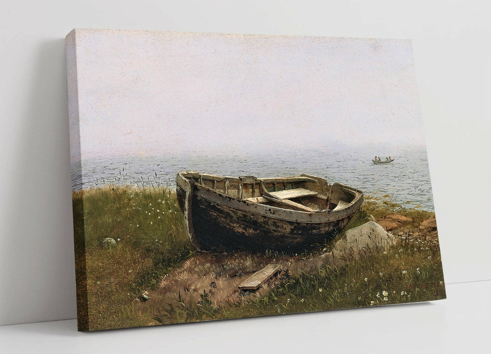 FREDERIC EDWIN CHURCH, ABANDONED BOAT -CANVAS WALL ART PICTURE PRINT ARTWORK