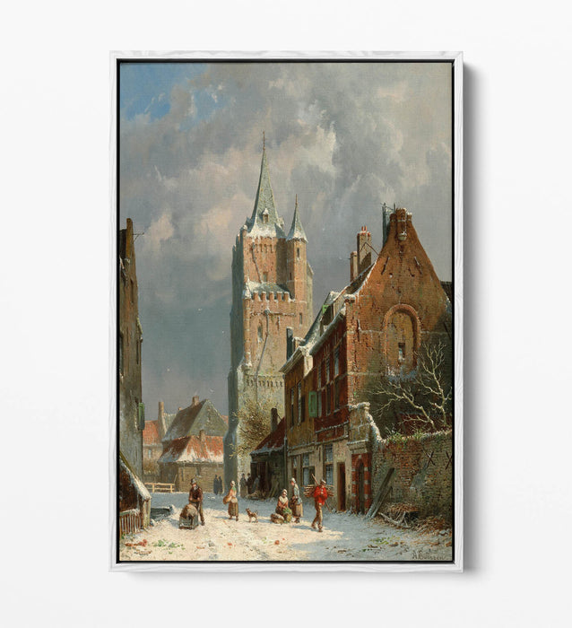 Float Effect Canvas Art – Adrianus Eversen View of Delft Print | Ready to Hang