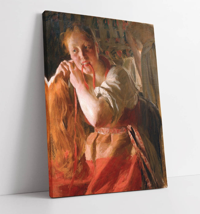Canvas Wall Art - Anders Zorn Margit Painting Print | Handmade MDF Framed Canvas
