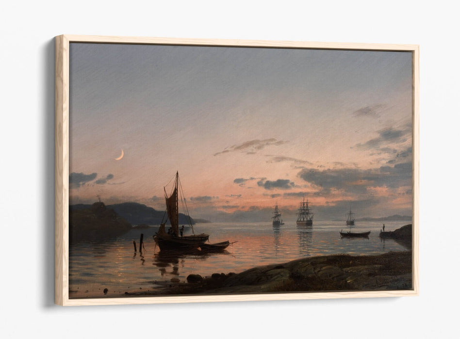 Canvas Wall Art - Amaldus Nielsen Evening Atmosphere | Float Effect Canvas Print