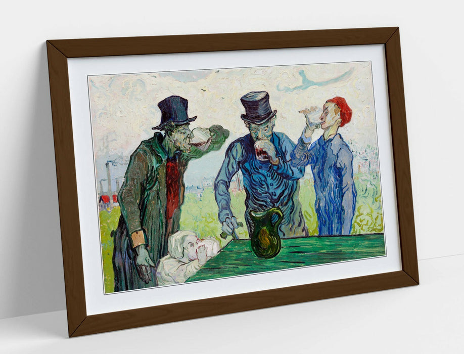 Van Gogh Framed Art – The Drinkers Pub Friends Classic Wall Decor Print