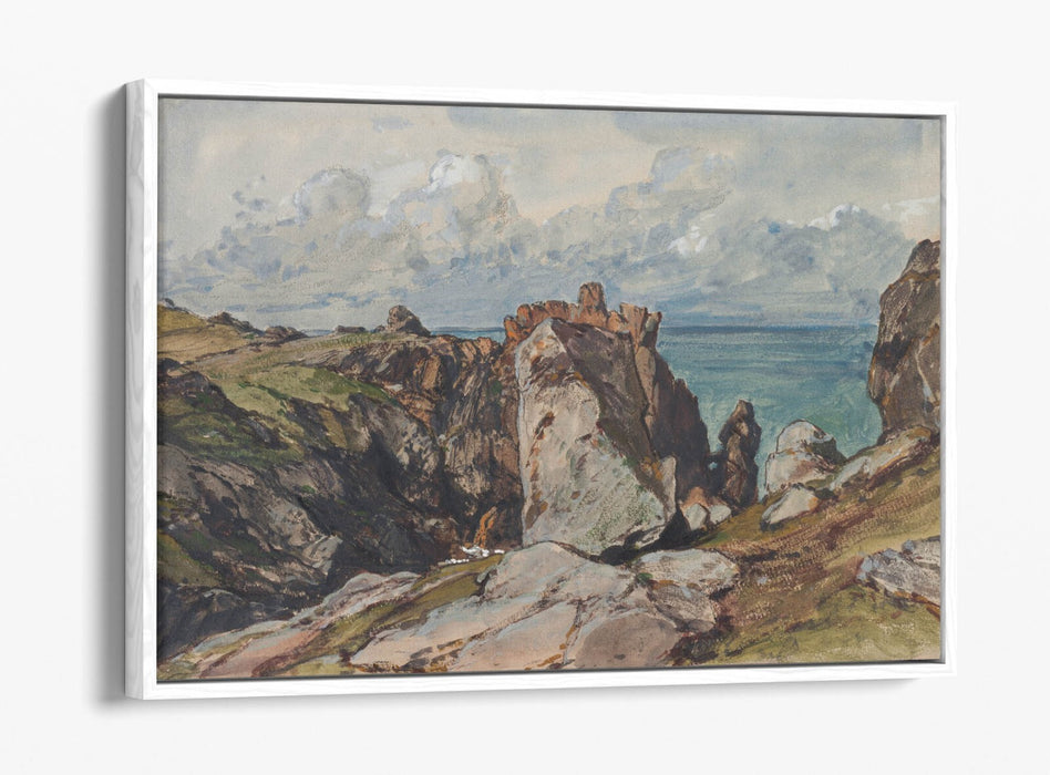 Float Effect Canvas Art | Coastal Seascape Print On 30mm Deep Frame – Handmade