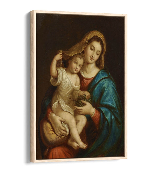 FRANCESCO ALBERI, MADONNA WITH CHILD -FLOAT EFFECT CANVAS WALL ART PRINT