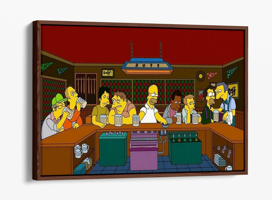 Simpsons Canvas Wall Art - Floating Frame Custom Deep Frame Art Print