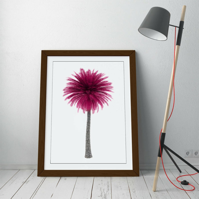 PINK PALM TREE -ART FRAMED POSTER PICTURE PRINT ARTWORK-