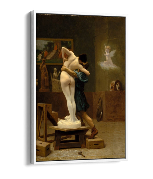 JEAN-LEON GEROME, PYGMALION AND GALATEA -FLOAT EFFECT CANVAS WALL ART PRINT