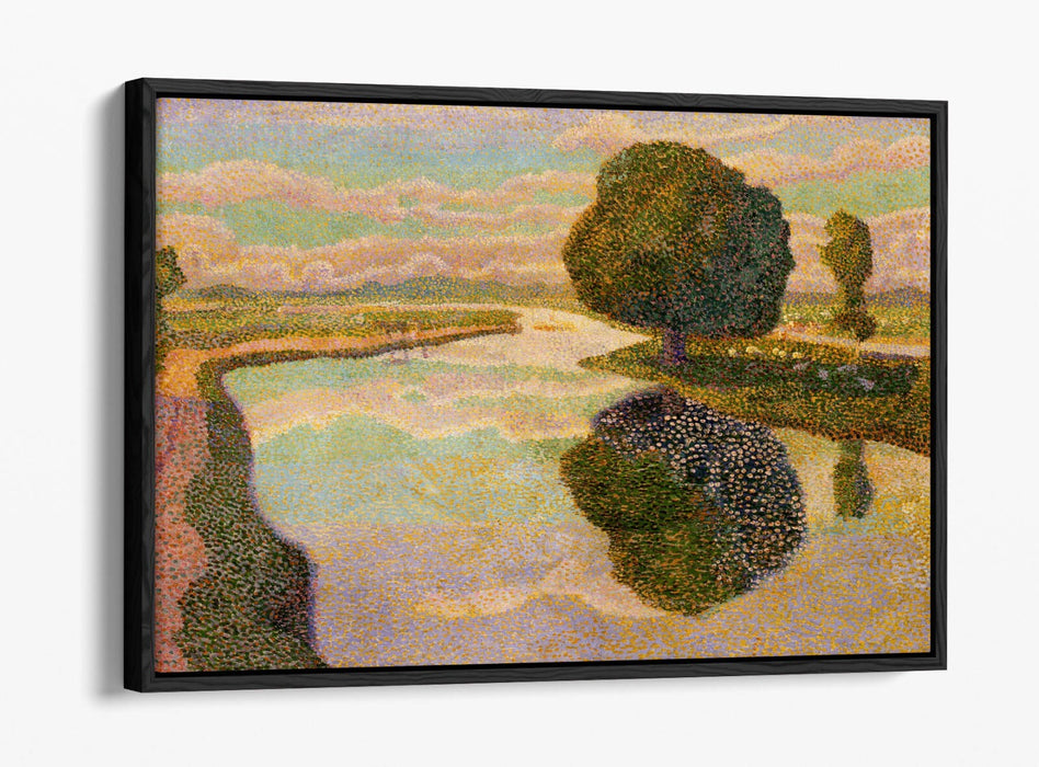 JAN TOOROP, LANDSCAPE WITH CANAL -FLOAT EFFECT CANVAS WALL ART PIC PRINT