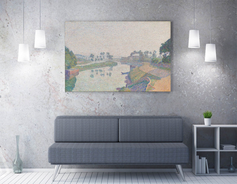 Canvas Wall Art - Louis Hayet Banks of the Oise Print | Handmade UK Canvas Art Decor